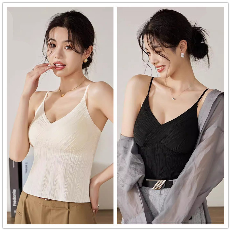 Mặc Bên Ngoài Một Mảnh Áo Ngực Dây Đeo Ngực Miếng Lót Sling Top Nữ Slim Fit Áo Lót Thoải Mái Mềm Mại Không Dây Quần Lót Nữ Bralette