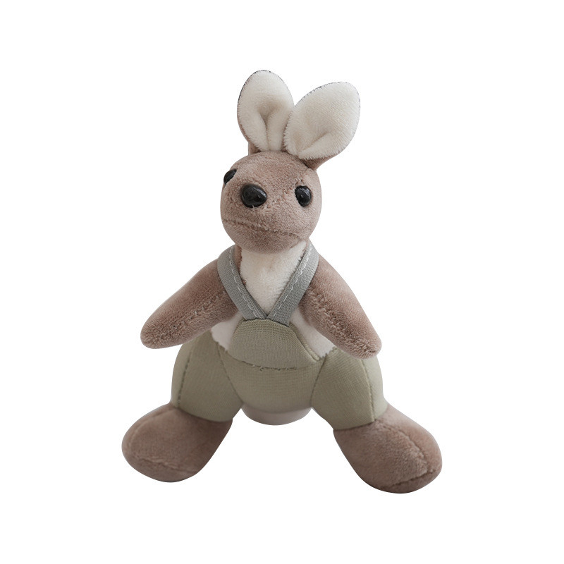 Chất Lượng Mềm Mại Cao Sang Trọng Kangaroo Móc Khóa Màu Nâu Xanh Và Hồng Lý Tưởng Động Vật Yêu Thích Cho