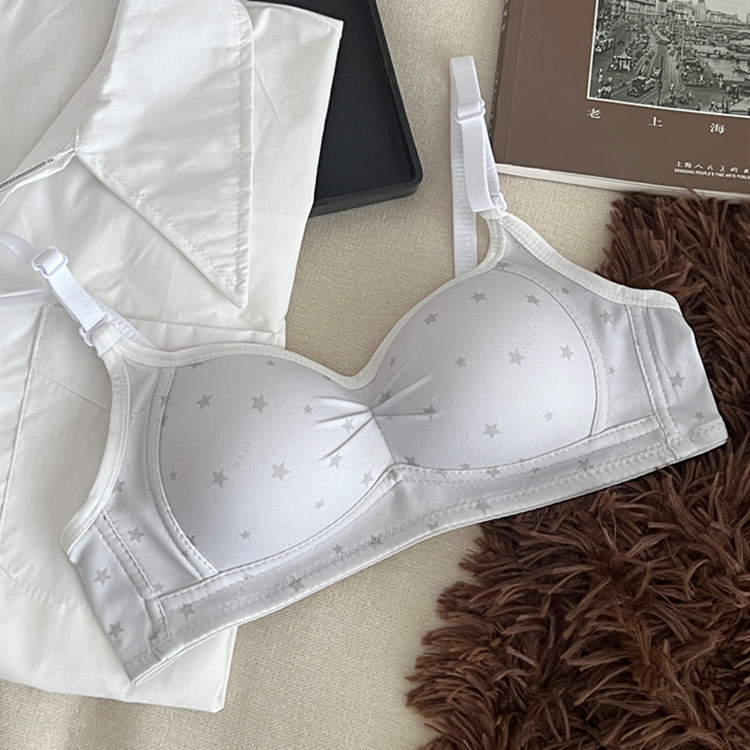 Đáng Yêu Cô Gái Thanh Niên Liền Mạch Áo Ngực Mềm Mại Thoải Mái Cotton Không Dây Quần Lót Nữ Bralette