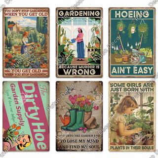 Putuo Trang Trí Làm Vườn Vintage Poster Kim Loại Mảng Bám Tín Hiệu Treo Tường Nghệ Thuật Trang Trí Cho Gia Đình Phòng Khách Sân Vườn Phòng Ngủ Ngoài Trời