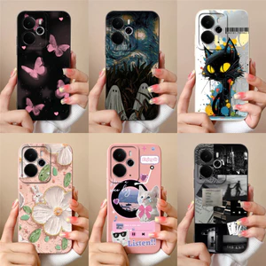 Thiết Kế Mới Vỏ Cho Realme 14T 5G Pretty Fantasy Tím Bướm Bảo Vệ Silicon Mềm Ốp điện thoại Cho Realme14T 5G Siêu Mỏng Vỏ Capa