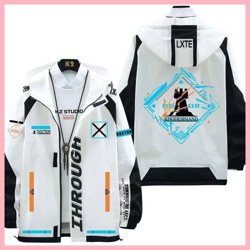Quần áo Arknights Arknights Grani Claire Morgan Meteor Arknights Grani Claire Morgan Meteor Ngày mai Arknights Áo khoác mùa thu đông Quần áo xu hướng cosplay Quần áo nam Quần áo Rhode Island