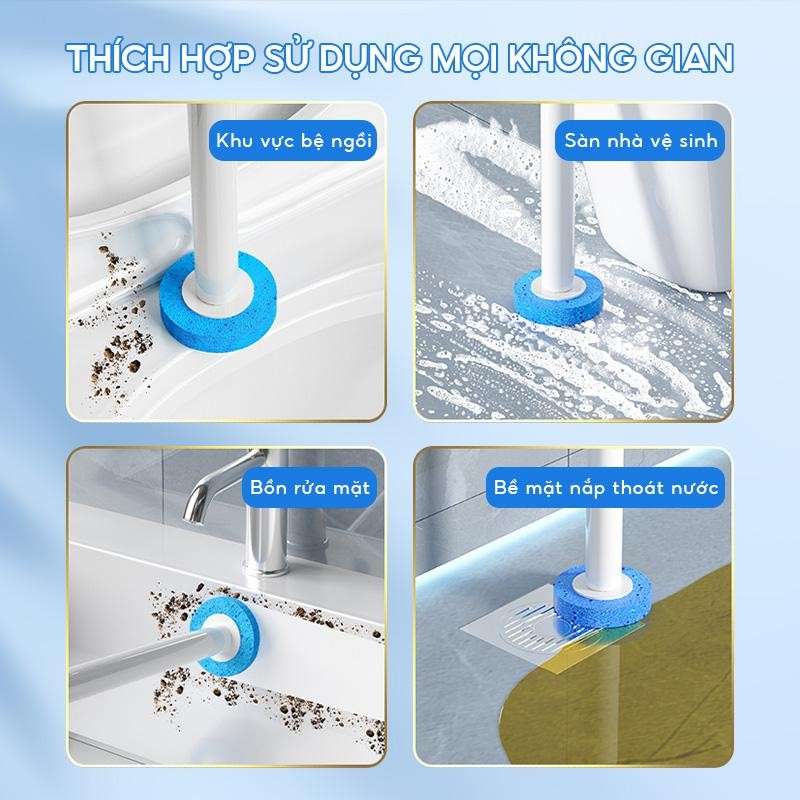 Mô tả Bộ cọ vệ sinh toilet TD03 dùng 1 lần Zolele  (Kèm Miếng Dán Tường) - Chính  Hãng - 5