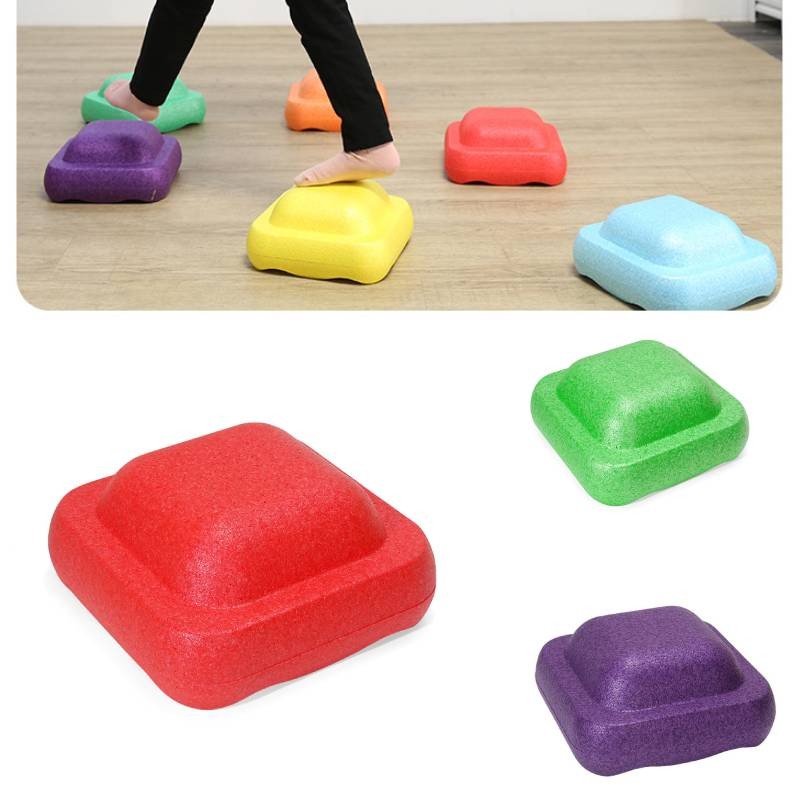 Đá Sông Cầu Vồng Thiết Bị Huấn Luyện Cảm Giác Cân Bằng Huấn Luyện Trẻ Em Giáo Dục Sớm Bước Đá Đồ Chơi