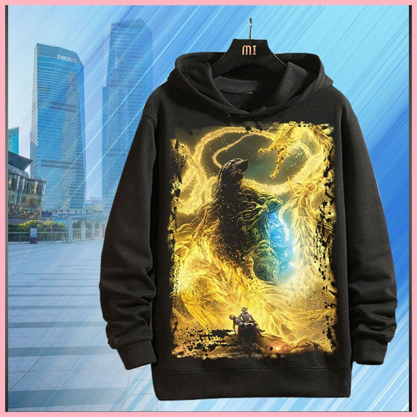 Quần Áo Godzilla Godzilla Godzilla Khủng Long Áo Dài Tay Áo Thu Đông Áo Khoác Thanh Niên Sinh Viên Quần Áo Quần Áo