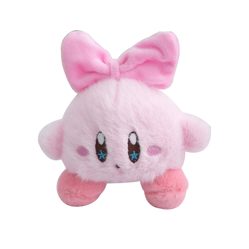 Star Sang Trọng Playful Kirby Móc Khóa Đồ Chơi Ba Lô Với Dâu Tây Và Thiết Kế Nơ Đáng Yêu