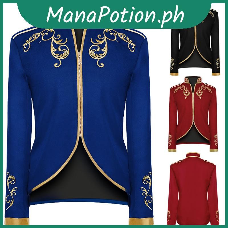 Regal Men Palace Prince Gold Thêu Blazer Slim Fit Áo khoác lý tưởng Váy lạ mắt cho