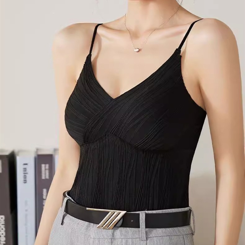 Mặc Bên Ngoài Một Mảnh Áo Ngực Dây Đeo Ngực Miếng Lót Sling Top Nữ Slim Fit Áo Lót Thoải Mái Mềm Mại Không Dây Quần Lót Nữ Bralette