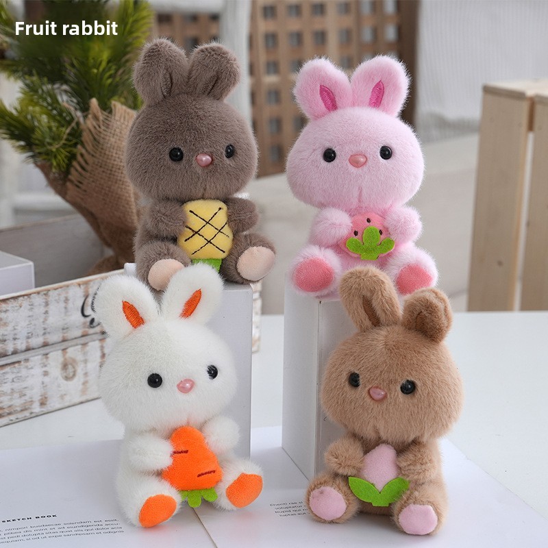 Thỏ Đồ Chơi Sang Trọng Dễ Thương Có Móc Khóa Thỏ Lông Tơ Thú Nhồi Bông Trẻ Em Cho Phòng