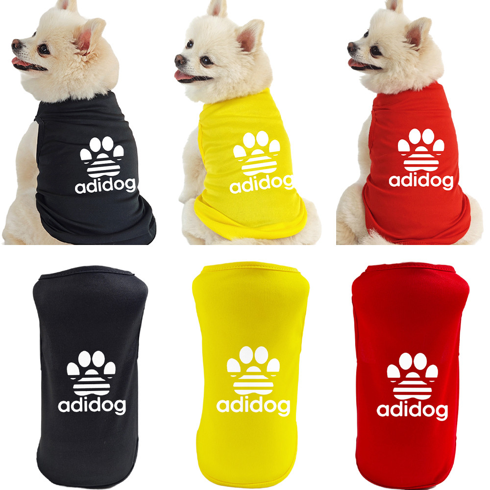 [Hai gói và ba gói] S-2XL Dog Paw In Hình Quần Áo Cho Chó Logo Thời Trang Áo Vest Cho Chó Nhỏ Và Vừa