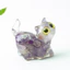 Điêu khắc mèo pha lê Moonstone với chất liệu thủ công bằng nhựa để trang trí bàn làm việc hiện đại và quà tặng sưu tập