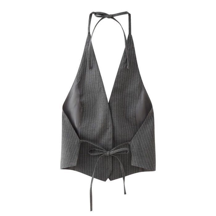 Nữ Thời Trang Nhẹ Dây Hở Lưng Tinh Tế Phù Hợp Với Áo Vest Mùa Hè Nhẹ Đơn Giản Hàng Đầu