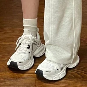 Korean Women's Tall Dad Shoes Summer New Versatile Mesh Breathable Super Hot Thick-soled Casu