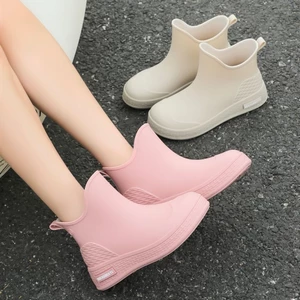 Giày đi mưa nhiều màu sắc, mỏng nhưng không cồng kềnh, giày cao su chống nước, ủng đi mưa ống