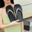 Dép xỏ ngón nạm kim cương Dép đế ngoài EVA đế phẳng Dép đính kim cương giả Dép xỏ ngón thời t