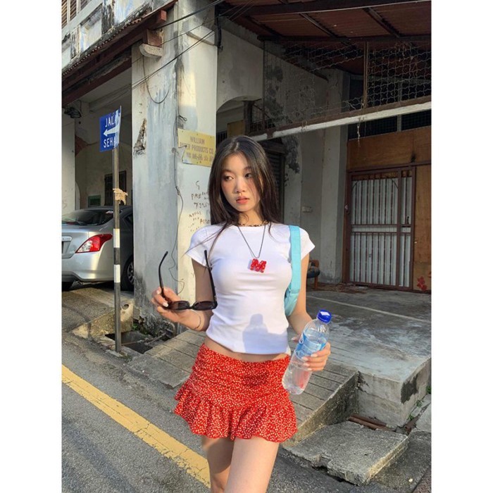 Váy ôm sát hông mùa hè và giảm béo, váy hoa vừa khí chất vừa gợi cảm, phiên bản Hàn Quốc dành cho n