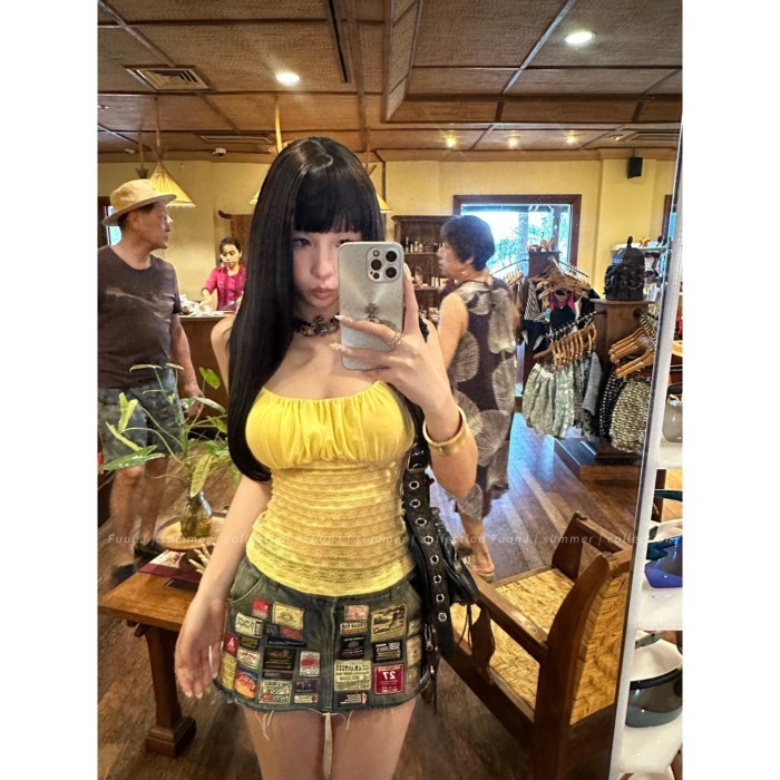 Korean Internet Celebrity Hot Girl Pure Desire Lace Camisole Women's Summer Popular Intellect