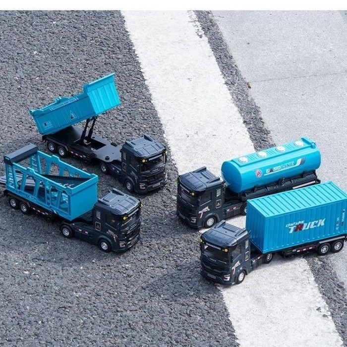 Trẻ Em Bé Trai Đồ Chơi Ô Tô Lớn Vận Chuyển Hộp Đựng Trailer Xe Tải Quán Tính Xe Tải Lớn Kỹ Thuật Mô Hình