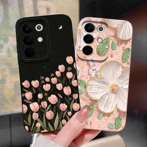 Ốp Thiết Kế Nóng Cho Realme C85 Pro 4G 5G Tranh Sơn Dầu Nghệ Thuật Bảo Vệ Hoa Mềm Lỏng Silicon Cho RealmeC85 C85Pro Vỏ Siêu Mỏng Capa