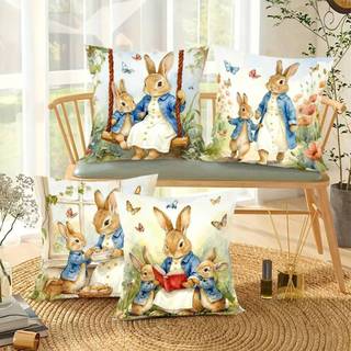 4 Cái / bộ Thỏ Phục Sinh Gối Có 45cm Trứng Săn Chủ Đề Gối Mùa Xuân Hoa Phục Sinh Trang Trí Nhà
