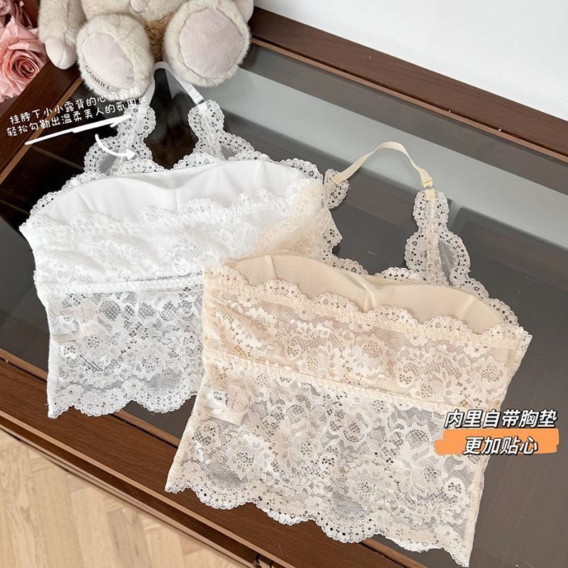Cổ dây thiết kế ren cánh hoa cho thú cưng có đệm ngực