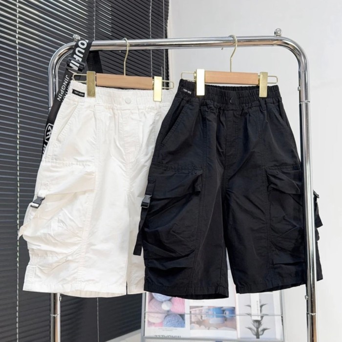 Quần short mùa hè dáng rộng cho bé trai kiểu mới, quần thường ngày thoáng mát, chất liệu cotton