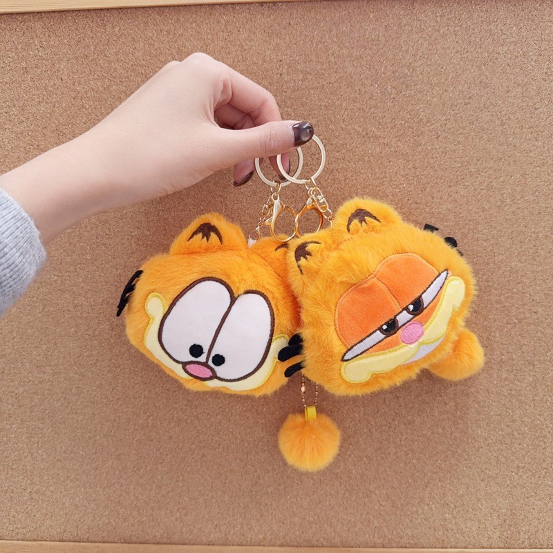 Show Garfield Bộ lưu trữ tiền xu sang trọng ngắn có móc khóa bạc cho tuổi Teen