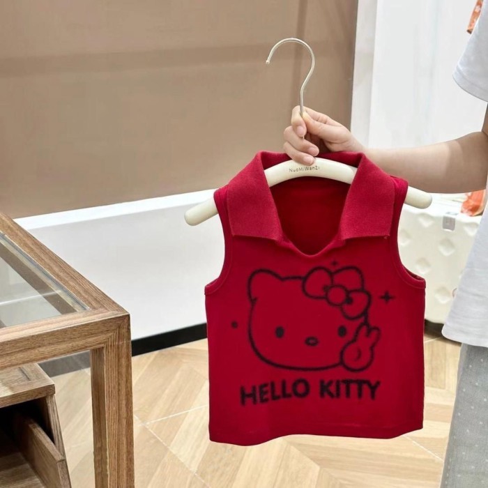 Girls' Vest Sleeveless T-shirt New Summer Children's Versatile Printed Thin Korean Style Top