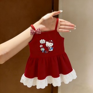 Mùa hè bé gái nơ ba chiều dễ thương váy yếm mèo kt váy thời trang dễ thương cho bé