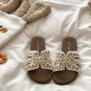 Romantic And Gentle French Style Lazy Holiday Style Slippers For Women To Wear Outside In Sum