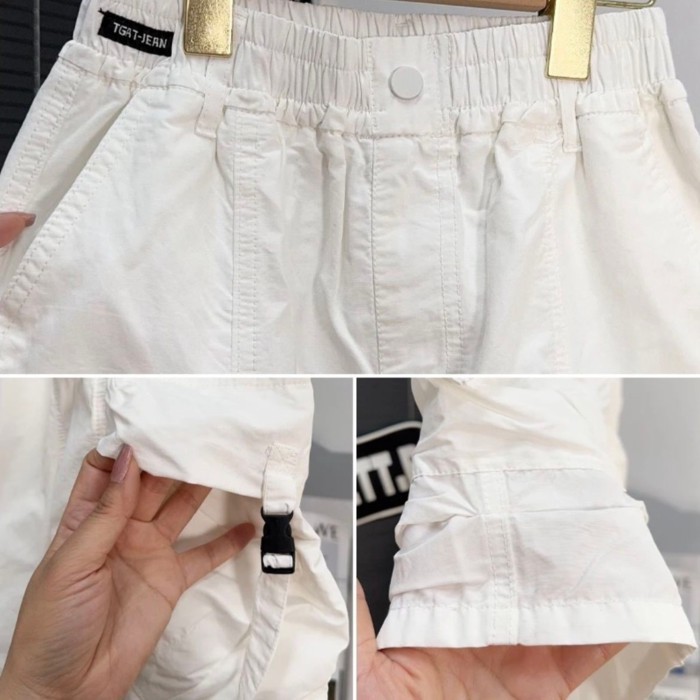 Quần short mùa hè dáng rộng cho bé trai kiểu mới, quần thường ngày thoáng mát, chất liệu cotton