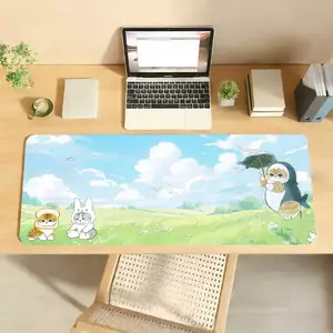 Hoạt Hình M-MofussandS Mèo Dễ Thương Miếng Lót Chuột Chống Trơn Trượt Để Bàn Thảm PC Laptop Phụ Kiện Bàn Phím Văn Phòng Game Thủ Lớn Decoracion