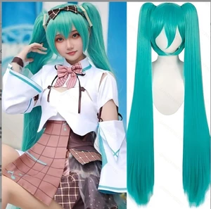 Anime cosplay Tóc Giả VocAloid Lake Blue Hatsune Miku Đôi Đuôi Ngựa Hai Chiều Anime Tóc Giả