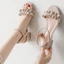 Giày Sandal Nữ Mùa Hè Phong Cách Mới Gót Vừa Dày Giày Nữ Một Khóa Đa Năng Giày Nữ Thời Trang