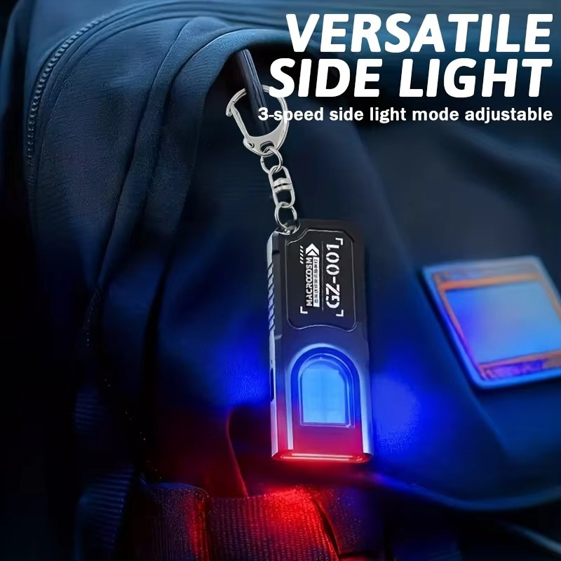 Đèn Pin Mini LED COB Móc Khóa Sạc USB, Chống Thấm Nước - Phù Hợp Cho Cắm Trại và Bỏ Túi Tiện Lợi