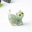 Điêu khắc mèo pha lê Moonstone với chất liệu thủ công bằng nhựa để trang trí bàn làm việc hiện đại và quà tặng sưu tập