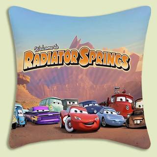 The Lightning Cars McQueen Gối Có Hoạt Hình Sofa Trang Trí Nhà In Hai Mặt Ngắn Sang Trọng Dễ Thương Đệm
