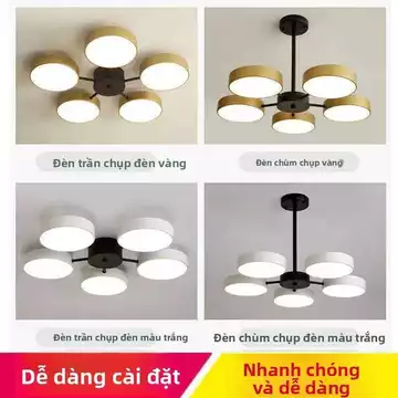 Đèn treo Bắc Âu Đèn phòng khách Đèn macaron Đèn phòng ngủ Đèn sáng tạo Người nổi tiếng trên internet Đèn học tập Đèn tre