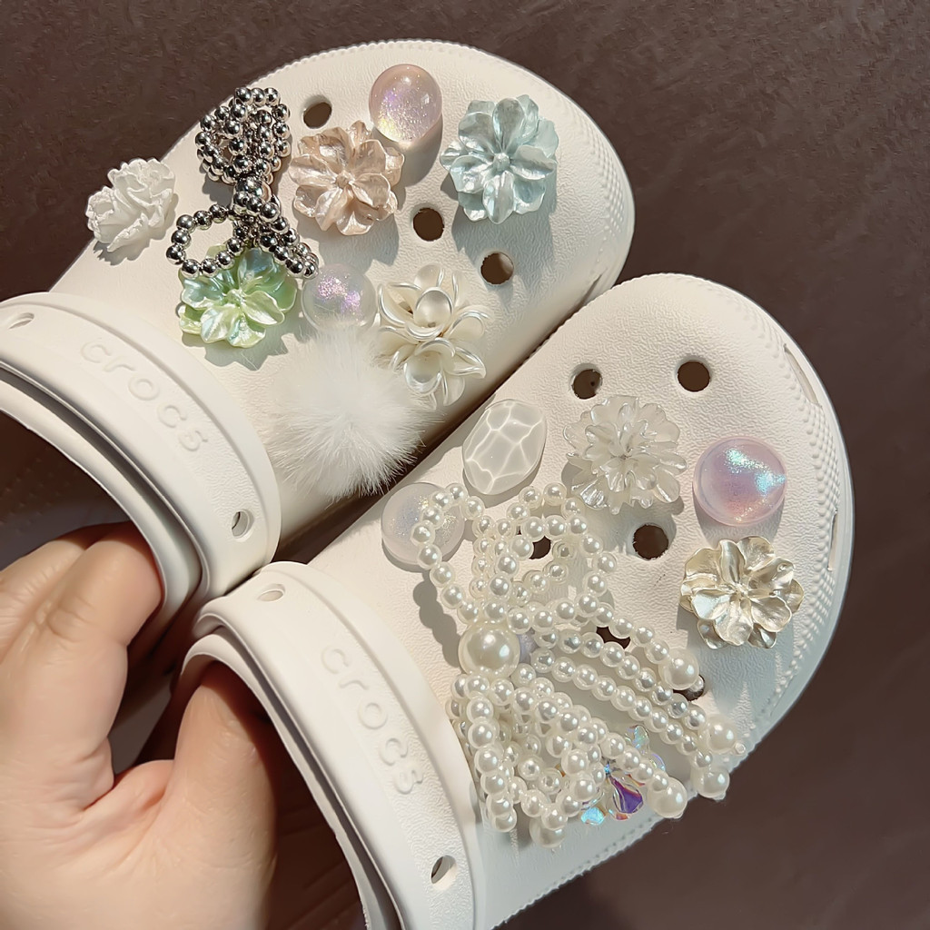 Sản phẩm mới Handmade Phong cách mới Giày khóa giày sáng tạo Hoa