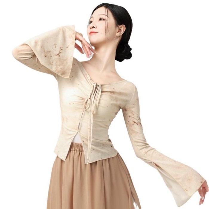 quần áo khiêu vũ cổ điển quần áo khiêu vũ phong cách mới quần áo luyện tập gạc trang nhã quần áo