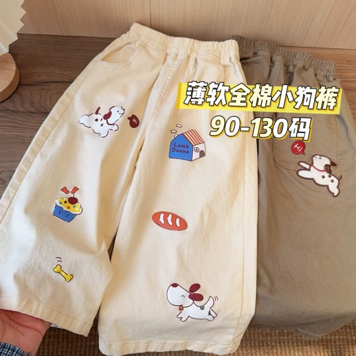 Quần ống rộng dáng rộng mới dệt bằng vải cotton Nhật Bản siêu mềm thông thường, quần ống rộng