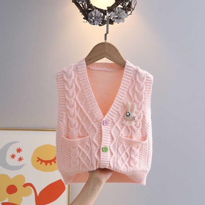 Nữ Dệt Kim Áo Cardigan Thời Trang Áo Khoác Ngoài Mới Cho Bé Quần Áo Mùa Thu Áo Bé Áo Len Trẻ Em