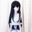 Demon Slayer Inosuke Inosuke cosplay Tóc Giả Xanh Navy Màu Gradient Tóc Dài COS Tóc Giả