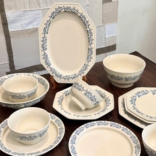 Pháp Phong Cách Retro Bộ Đồ Ăn Đĩa Đũa Kết Hợp Underglaze Bộ Màu Hộ Gia Đình Mới Sử Dụng Cao Cấp Ăn