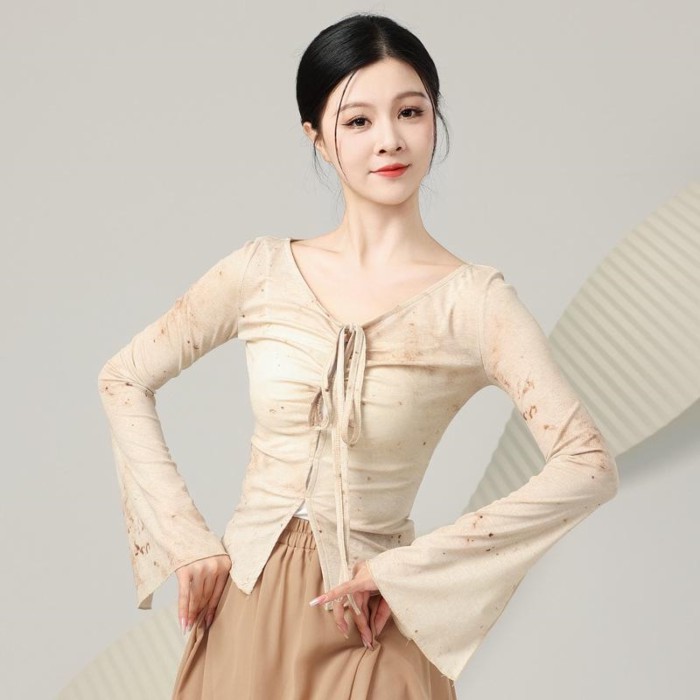 quần áo khiêu vũ cổ điển quần áo khiêu vũ phong cách mới quần áo luyện tập gạc trang nhã quần áo