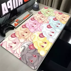 Miếng Lót Chuột Kawaii Anime Bàn Phím Cao Su Lớn Chuột Thảm PC Chơi Game Chuột Miếng Lót Laptop Để Bàn Thảm P-pokine Alceremie Dễ Thương Mousepad