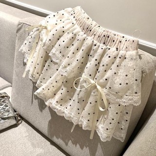 Váy bánh bèo dây ren chấm bi váy ngắn nữ tính ngọt ngào và tinh tế dành cho nữ