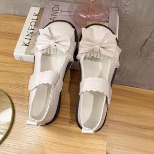 Nơ Dễ Thương Mềm Bé Gái Lolita Nhật Bản Hàn Quốc Phong Cách Trắng Giày Da Đồng Phục Sinh Viên