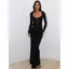 Váy dài tay mùa thu dành cho nữ có ren nối và áo khoác Bodycon để mặc thường ngày