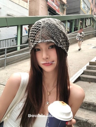 Mũ Nữ lưới mỏng lạnh phong cách Blogger Hàn Quốc cho xuân hè
